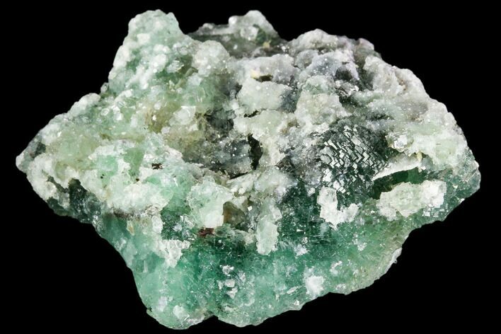 Green Fluorite & Druzy Quartz - Colorado #33373